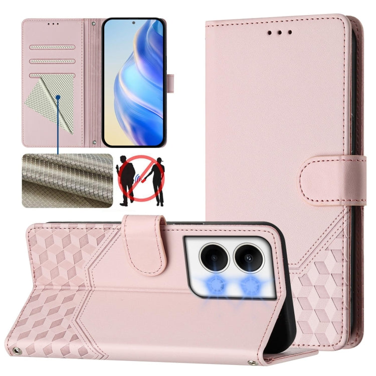 Honeycomb Embossing RFID Leather Phone Case, For OPPO A1 Pro 5G / Reno8 T 5G Global, For OPPO Reno9 5G / Reno9 Pro 5G, For OPPO A17 4G Global / A17k, For OPPO A57 4G / A77 4G / A57s 4G Global, For OPPO A77 5G / A97 5G, For OPPO Reno8 Pro 5G Global     ...