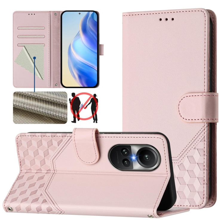 Honeycomb Embossing RFID Leather Phone Case, For OPPO Reno9 A, For OPPO Reno10 / Reno10 Pro Global, For OPPO A98 5G / F23 5G India, For OPPO Find X8 Pro, For OPPO A78 5G Global / A1x 5G, For OPPO Reno8 T 4G, For OPPO Find X6 Pro, For OPPO Find X6