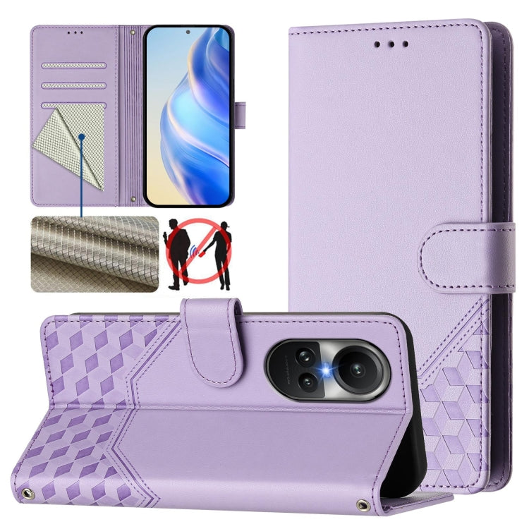 Honeycomb Embossing RFID Leather Phone Case, For OPPO Reno9 A, For OPPO Reno10 / Reno10 Pro Global, For OPPO A98 5G / F23 5G India, For OPPO Find X8 Pro, For OPPO A78 5G Global / A1x 5G, For OPPO Reno8 T 4G, For OPPO Find X6 Pro, For OPPO Find X6
