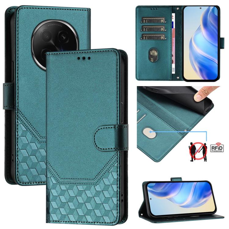 Honeycomb Embossing RFID Leather Phone Case, For OPPO Find X8 Ultra 5G, For OPPO A5 Pro 5G Global, For OPPO A5 Pro China, For OPPO Find X8, For OPPO A80 5G European / K12x 5G Global, For OPPO Reno12 F 4G Global, For OPPO Reno12 Pro 5G Global           ...