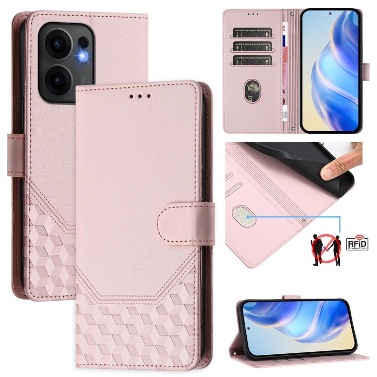 Honeycomb Embossing RFID Leather Phone Case, For OPPO Reno13 F 5G / Reno13 A, For OPPO Reno16 F 5G / Reno16 FS 5G, For OPPO Reno16 5G / Reno16 Pro 5G Global, For OPPO Find X9s Pro, For OPPO Find X9 Ultra, For OPPO Find X9, For OPPO A6 GT 5G            ...