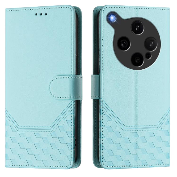 Honeycomb Embossing RFID Leather Phone Case, For OPPO Find X8 Ultra 5G, For OPPO A5 Pro 5G Global, For OPPO A5 Pro China, For OPPO Find X8, For OPPO A80 5G European / K12x 5G Global, For OPPO Reno12 F 4G Global, For OPPO Reno12 Pro 5G Global           ...