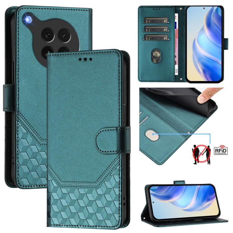 Honeycomb Embossing RFID Leather Phone Case, For OPPO K13 Turbo 5G, For OPPO Reno14 F 5G, For OPPO A5x 5G / 4G Global, For OPPO A5 5G / A3 Pro 5G Global, For OPPO Reno14 Pro Global, For OPPO Reno14 Global, For OPPO Find X8s+ 5G, For OPPO Find X8s 5G