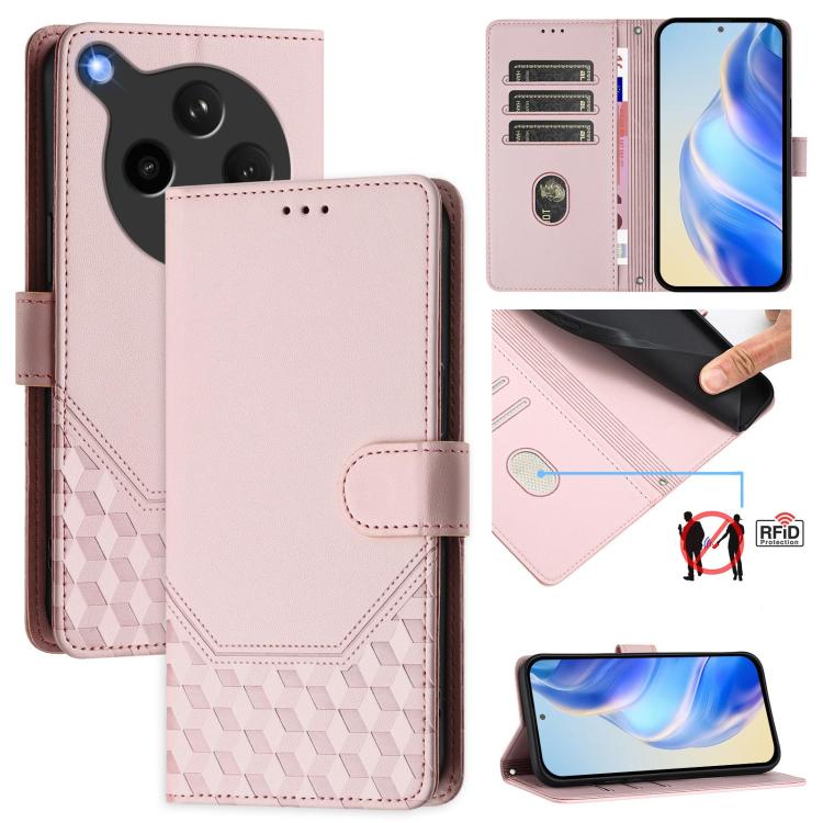 Honeycomb Embossing RFID Leather Phone Case, For OPPO K13 Turbo 5G, For OPPO Reno14 F 5G, For OPPO A5x 5G / 4G Global, For OPPO A5 5G / A3 Pro 5G Global, For OPPO Reno14 Pro Global, For OPPO Reno14 Global, For OPPO Find X8s+ 5G, For OPPO Find X8s 5G