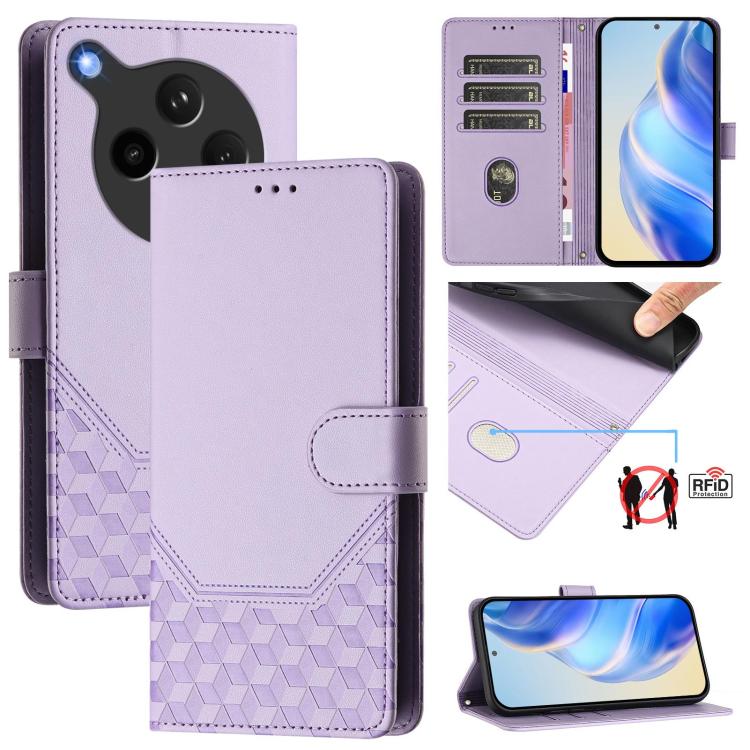Honeycomb Embossing RFID Leather Phone Case, For OPPO K13 Turbo 5G, For OPPO Reno14 F 5G, For OPPO A5x 5G / 4G Global, For OPPO A5 5G / A3 Pro 5G Global, For OPPO Reno14 Pro Global, For OPPO Reno14 Global, For OPPO Find X8s+ 5G, For OPPO Find X8s 5G