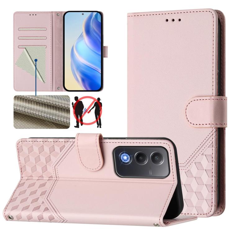 Honeycomb Embossing RFID Leather Phone Case, For OPPO K13 Turbo 5G, For OPPO Reno14 F 5G, For OPPO A5x 5G / 4G Global, For OPPO A5 5G / A3 Pro 5G Global, For OPPO Reno14 Pro Global, For OPPO Reno14 Global, For OPPO Find X8s+ 5G, For OPPO Find X8s 5G