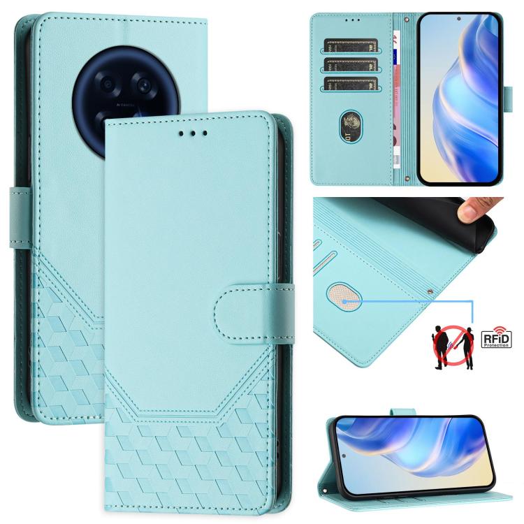 Honeycomb Embossing RFID Leather Phone Case, For OPPO Reno13 F 5G / Reno13 A, For OPPO Reno16 F 5G / Reno16 FS 5G, For OPPO Reno16 5G / Reno16 Pro 5G Global, For OPPO Find X9s Pro, For OPPO Find X9 Ultra, For OPPO Find X9, For OPPO A6 GT 5G            ...
