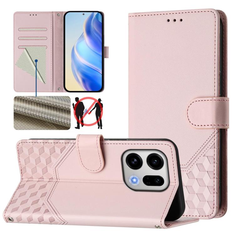 Honeycomb Embossing RFID Leather Phone Case, For OPPO Reno13 F 5G / Reno13 A, For OPPO Reno16 F 5G / Reno16 FS 5G, For OPPO Reno16 5G / Reno16 Pro 5G Global, For OPPO Find X9s Pro, For OPPO Find X9 Ultra, For OPPO Find X9, For OPPO A6 GT 5G            ...