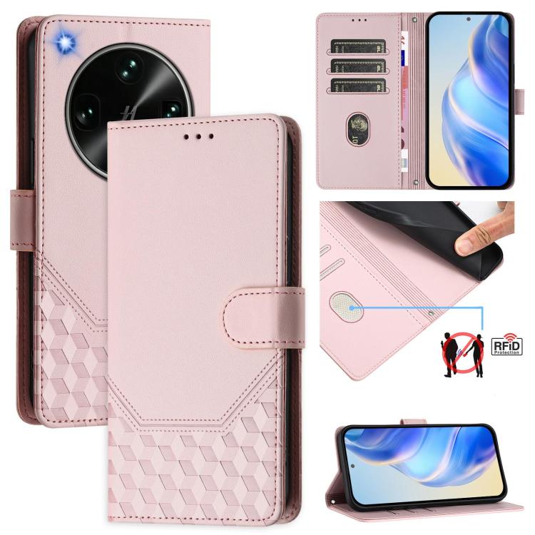 Honeycomb Embossing RFID Leather Phone Case, For OPPO Reno13 F 5G / Reno13 A, For OPPO Reno16 F 5G / Reno16 FS 5G, For OPPO Reno16 5G / Reno16 Pro 5G Global, For OPPO Find X9s Pro, For OPPO Find X9 Ultra, For OPPO Find X9, For OPPO A6 GT 5G            ...