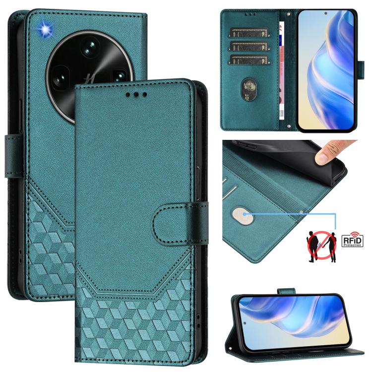 Honeycomb Embossing RFID Leather Phone Case, For OPPO Reno13 F 5G / Reno13 A, For OPPO Reno16 F 5G / Reno16 FS 5G, For OPPO Reno16 5G / Reno16 Pro 5G Global, For OPPO Find X9s Pro, For OPPO Find X9 Ultra, For OPPO Find X9, For OPPO A6 GT 5G            ...