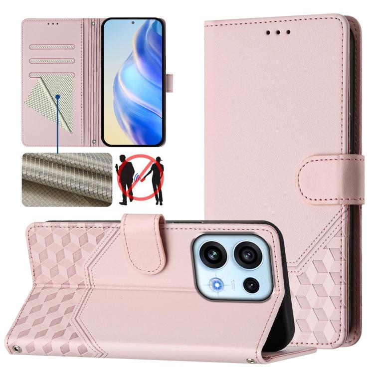 Honeycomb Embossing RFID Leather Phone Case, For OPPO Reno13 F 5G / Reno13 A, For OPPO Reno16 F 5G / Reno16 FS 5G, For OPPO Reno16 5G / Reno16 Pro 5G Global, For OPPO Find X9s Pro, For OPPO Find X9 Ultra, For OPPO Find X9, For OPPO A6 GT 5G            ...