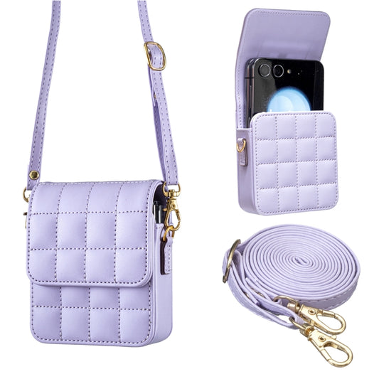 BFB04 Plaid Crossbody Fold Phone Bag, For Samsung Galaxy Z Flip6
