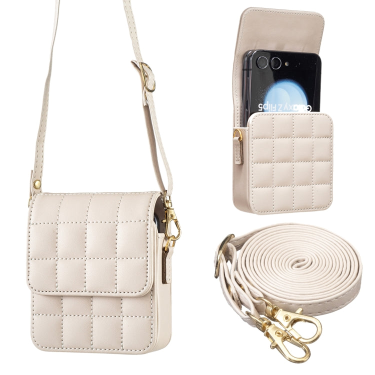 BFB04 Plaid Crossbody Fold Phone Bag, For Samsung Galaxy Z Flip6