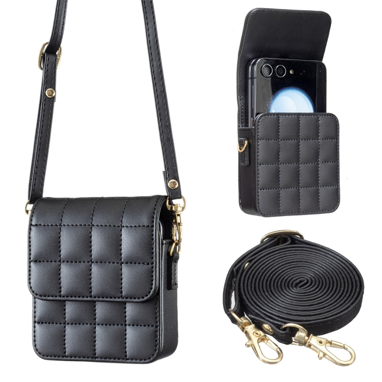 BFB04 Plaid Crossbody Fold Phone Bag, For Samsung Galaxy Z Flip6