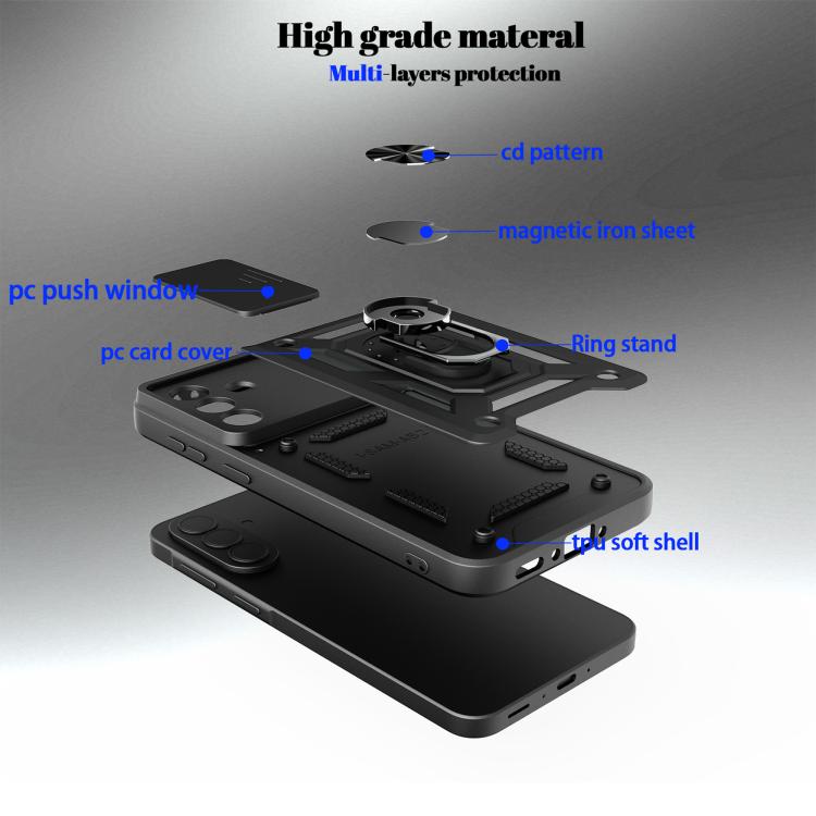 Sliding Camera Cover Design TPU+PC Phone Case, For Samsung Galaxy A57 5G, For Samsung Galaxy A37 5G, For Samsung Galaxy A27 5G, For Galaxy A26 5G / A17 4G / 5G, For Samsung Galaxy A07 4G, For Samsung Galaxy A56 5G