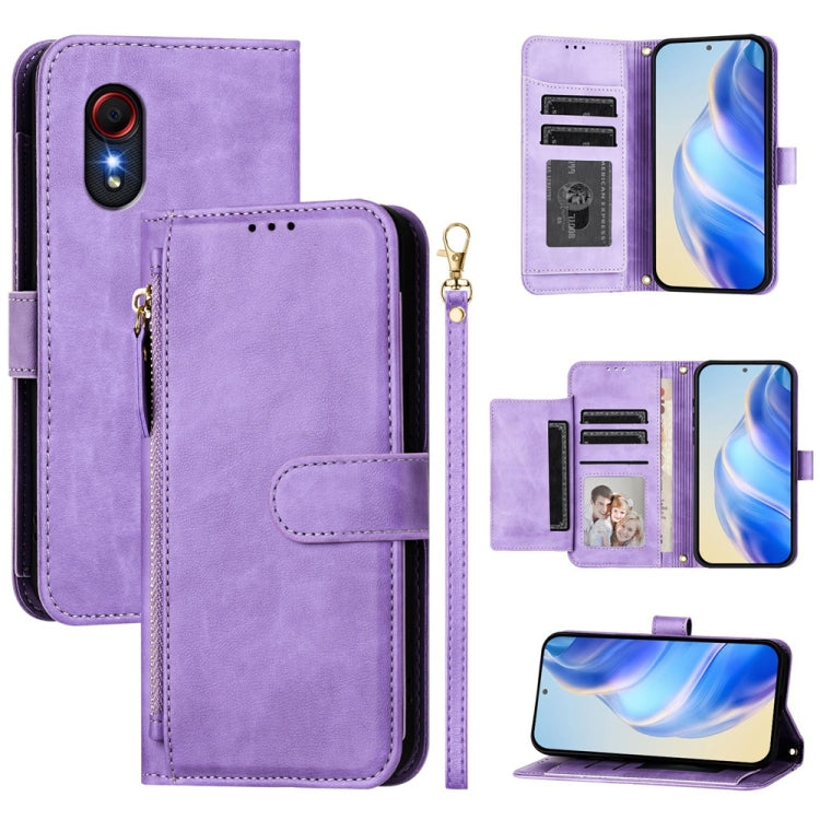 Multi-Card Slots Zipper Wallet Leather Phone Case, For Samsung Galaxy XCover7 Pro, For Samsung Galaxy XCover7 5G Global, For Samsung Galaxy XCover6 Pro, For Samsung Galaxy XCover 5