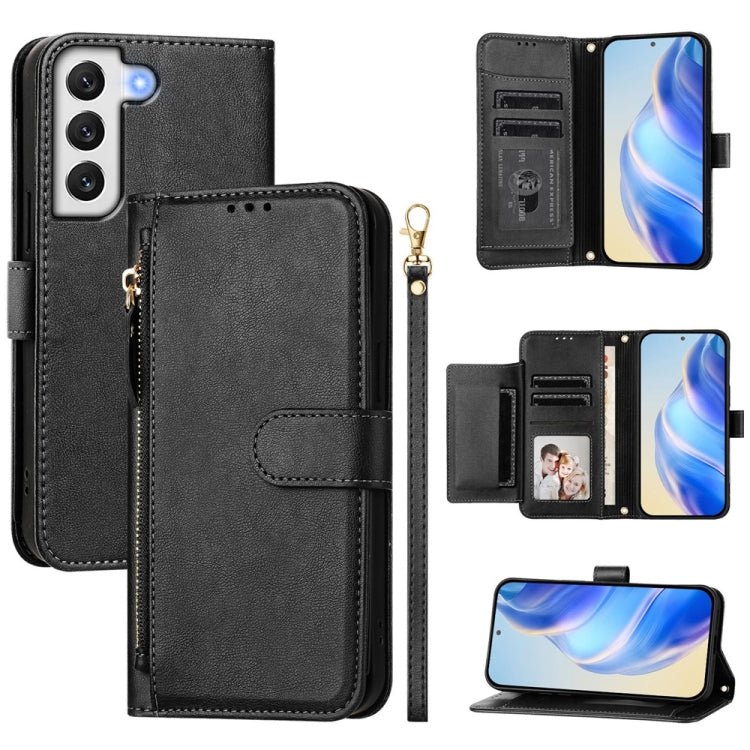 Multi-Card Slots Zipper Wallet Leather Phone Case, For Galaxy S23 5G, For Galaxy S22 Ultra 5G, For Galaxy S22+ 5G, For Galaxy S22 5G, For Galaxy S21 FE 5G, For Galaxy S21 5G, For Galaxy S21+ 5G, For Galaxy S21 Ultra 5G