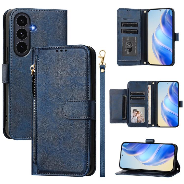 Multi-Card Slots Zipper Wallet Leather Phone Case, For Galaxy S26 FE 5G, For Galaxy S26+ 5G, For Galaxy S26 Edge 5G, For Galaxy S26 Ultra 5G, For Galaxy S26 5G, For Galaxy S25 Edge 5G, For Galaxy S25 5G, For Galaxy S25+ 5G