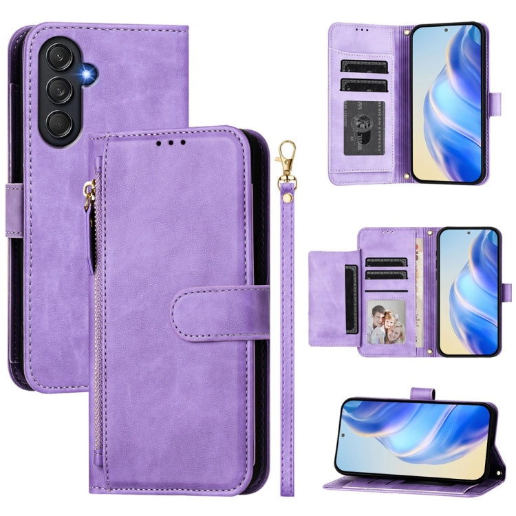 Multi-Card Slots Zipper Wallet Leather Phone Case, For Samsung Galaxy M56 5G, For Samsung Galaxy M16 5G / F16 5G, For Samsung Galaxy M06 5G / F06 5G, For Samsung Galaxy M35 5G, For Samsung Galaxy M55 / C55 5G, For Samsung Galaxy M15 5G / F15 5G        ...