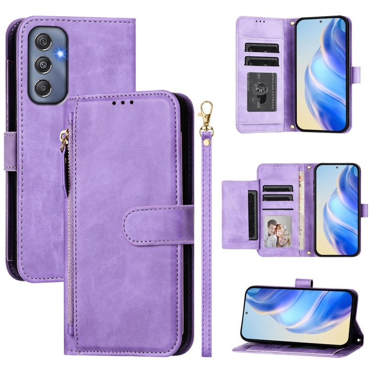 Multi-Card Slots Zipper Wallet Leather Phone Case, For Samsung Galaxy M56 5G, For Samsung Galaxy M16 5G / F16 5G, For Samsung Galaxy M06 5G / F06 5G, For Samsung Galaxy M35 5G, For Samsung Galaxy M55 / C55 5G, For Samsung Galaxy M15 5G / F15 5G        ...