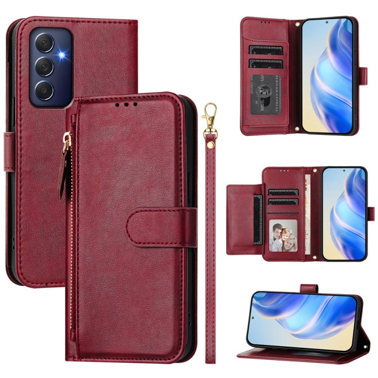 Multi-Card Slots Zipper Wallet Leather Phone Case, For Samsung Galaxy M56 5G, For Samsung Galaxy M16 5G / F16 5G, For Samsung Galaxy M06 5G / F06 5G, For Samsung Galaxy M35 5G, For Samsung Galaxy M55 / C55 5G, For Samsung Galaxy M15 5G / F15 5G        ...
