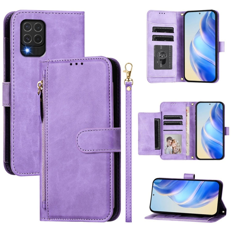 Multi-Card Slots Zipper Wallet Leather Phone Case, For Samsung Galaxy M14 5G, For Samsung Galaxy M53 5G, For Samsung Galaxy M33 5G, For Samsung Galaxy M52 5G, For Samsung Galaxy M32 4G / M22, For Samsung Galaxy M62 / F62 4G