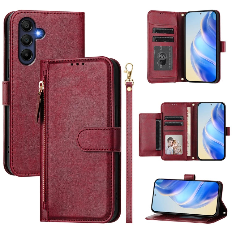 Multi-Card Slots Zipper Wallet Leather Phone Case, For Galaxy A27 5G, For Samsung Galaxy A17 / A26 5G, For Samsung Galaxy A07 4G, For Samsung Galaxy A06 4G / 5G, For Samsung Galaxy A56 5G, For Samsung Galaxy A26 5G, For Samsung Galaxy A36 5G           ...