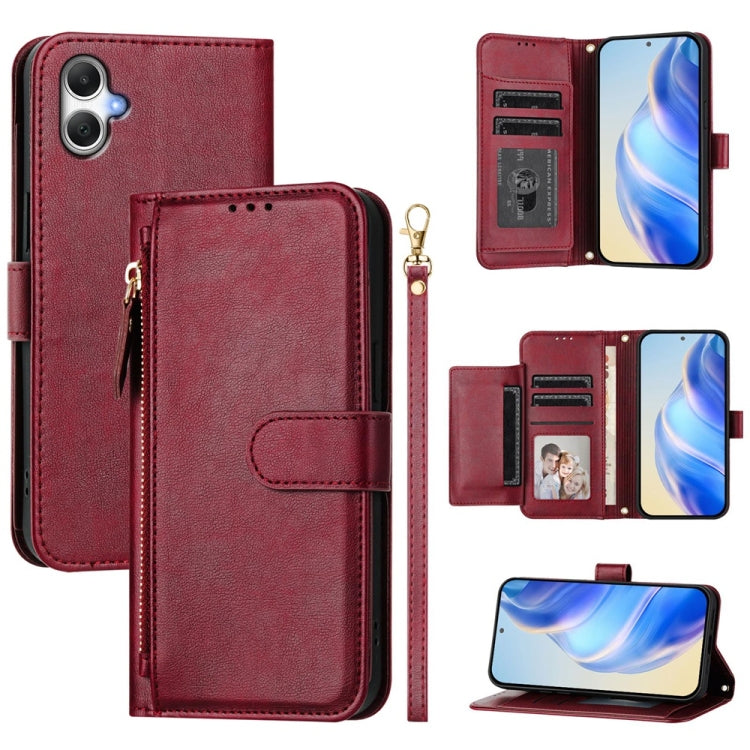Multi-Card Slots Zipper Wallet Leather Phone Case, For Galaxy A27 5G, For Samsung Galaxy A17 / A26 5G, For Samsung Galaxy A07 4G, For Samsung Galaxy A06 4G / 5G, For Samsung Galaxy A56 5G, For Samsung Galaxy A26 5G, For Samsung Galaxy A36 5G           ...