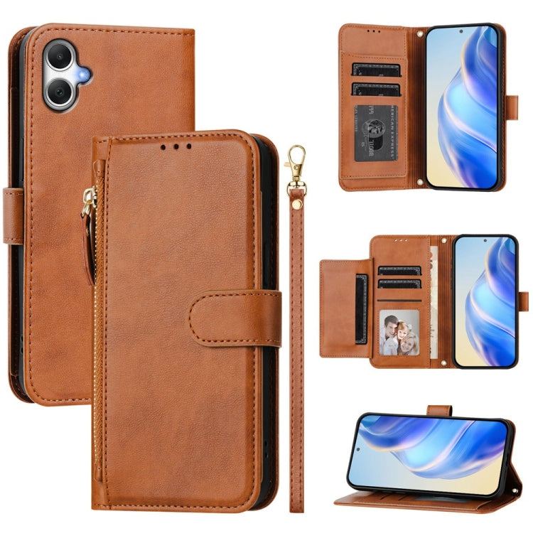 Multi-Card Slots Zipper Wallet Leather Phone Case, For Galaxy A27 5G, For Samsung Galaxy A17 / A26 5G, For Samsung Galaxy A07 4G, For Samsung Galaxy A06 4G / 5G, For Samsung Galaxy A56 5G, For Samsung Galaxy A26 5G, For Samsung Galaxy A36 5G           ...