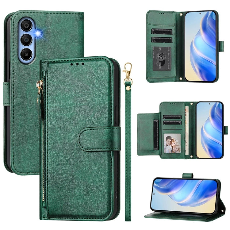 Multi-Card Slots Zipper Wallet Leather Phone Case, For Samsung Galaxy A15 5G / 4G, For Samsung Galaxy A55 5G Global, For Samsung Galaxy A35 5G, For Samsung Galaxy A05 4G Global, For Samsung Galaxy A05s 4G Global, For Samsung Galaxy A25 5G Global       ...