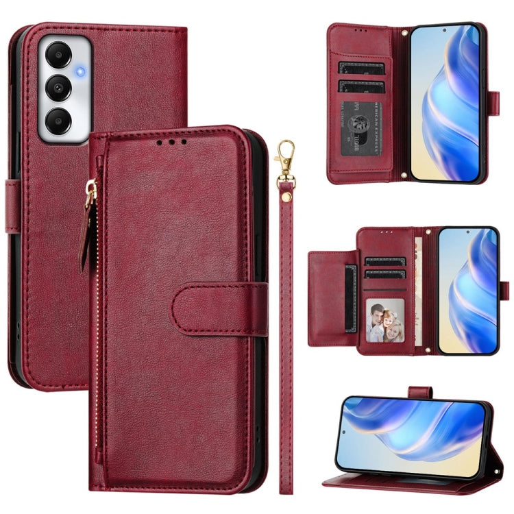 Multi-Card Slots Zipper Wallet Leather Phone Case, For Samsung Galaxy A15 5G / 4G, For Samsung Galaxy A55 5G Global, For Samsung Galaxy A35 5G, For Samsung Galaxy A05 4G Global, For Samsung Galaxy A05s 4G Global, For Samsung Galaxy A25 5G Global       ...