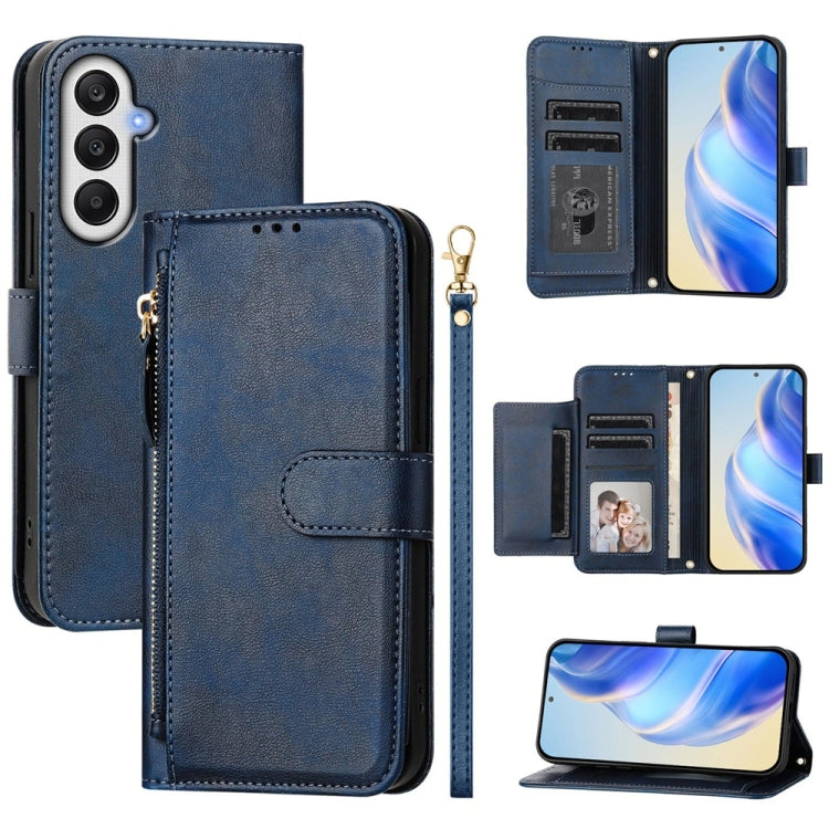 Multi-Card Slots Zipper Wallet Leather Phone Case, For Samsung Galaxy A15 5G / 4G, For Samsung Galaxy A55 5G Global, For Samsung Galaxy A35 5G, For Samsung Galaxy A05 4G Global, For Samsung Galaxy A05s 4G Global, For Samsung Galaxy A25 5G Global       ...