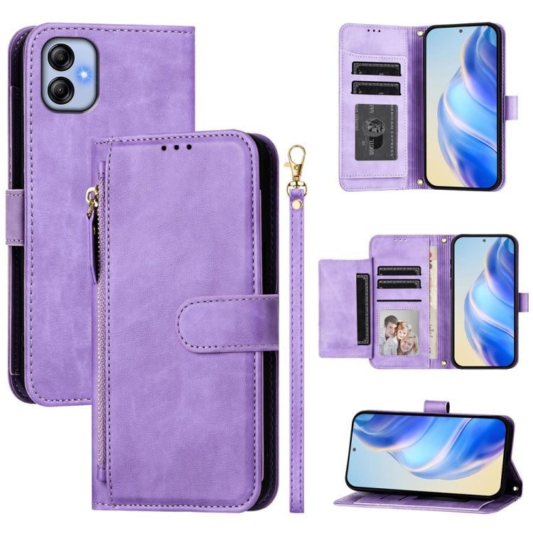 Multi-Card Slots Zipper Wallet Leather Phone Case, For Samsung Galaxy A04e / F04 / M04, For Samsung Galaxy A14 5G / 4G, For Samsung Galaxy A34 5G, For Samsung Galaxy A54 5G, For Samsung Galaxy A13 5G / 4G / A04s / A04, For Samsung Galaxy A22 5G / F42 5...