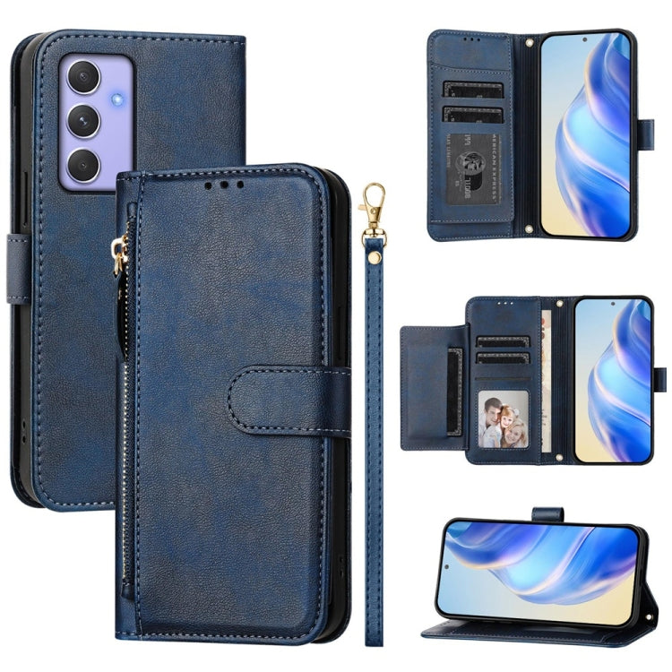 Multi-Card Slots Zipper Wallet Leather Phone Case, For Samsung Galaxy A04e / F04 / M04, For Samsung Galaxy A14 5G / 4G, For Samsung Galaxy A34 5G, For Samsung Galaxy A54 5G, For Samsung Galaxy A13 5G / 4G / A04s / A04, For Samsung Galaxy A22 5G / F42 5...