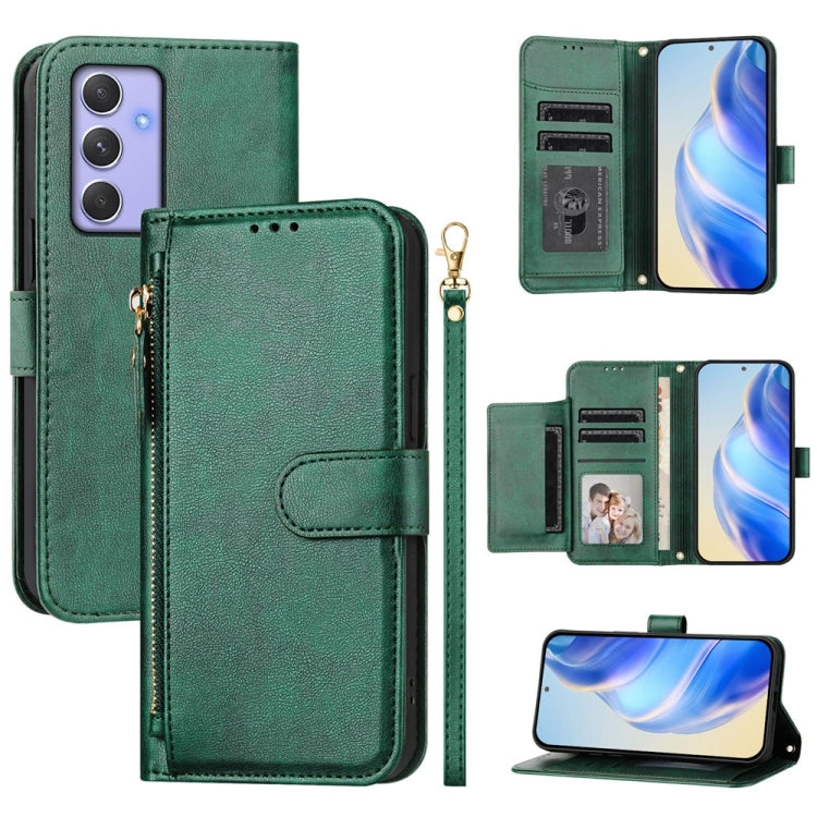 Multi-Card Slots Zipper Wallet Leather Phone Case, For Samsung Galaxy A04e / F04 / M04, For Samsung Galaxy A14 5G / 4G, For Samsung Galaxy A34 5G, For Samsung Galaxy A54 5G, For Samsung Galaxy A13 5G / 4G / A04s / A04, For Samsung Galaxy A22 5G / F42 5...