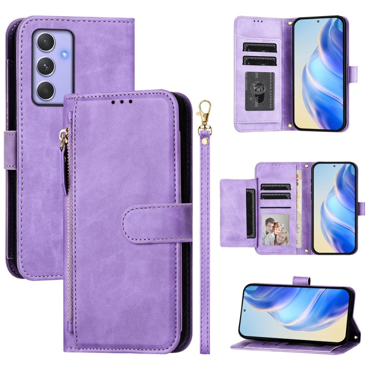 Multi-Card Slots Zipper Wallet Leather Phone Case, For Samsung Galaxy A04e / F04 / M04, For Samsung Galaxy A14 5G / 4G, For Samsung Galaxy A34 5G, For Samsung Galaxy A54 5G, For Samsung Galaxy A13 5G / 4G / A04s / A04, For Samsung Galaxy A22 5G / F42 5...
