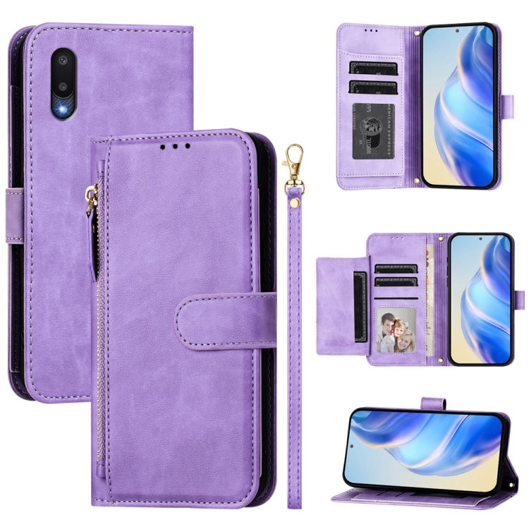 Multi-Card Slots Zipper Wallet Leather Phone Case, For Samsung Galaxy A22 4G, For Samsung Galaxy A32 4G, For Samsung Galaxy A02 / M02, For Samsung Galaxy A72, For Samsung Galaxy A02s 164mm, For Samsung Galaxy A02s 166mm