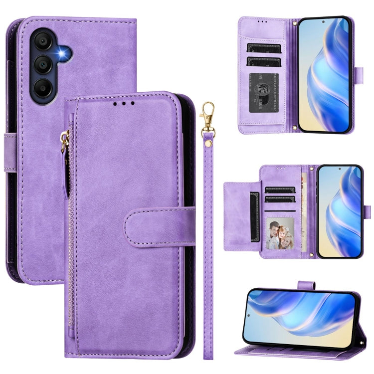 Multi-Card Slots Zipper Wallet Leather Phone Case, For Galaxy A27 5G, For Samsung Galaxy A17 / A26 5G, For Samsung Galaxy A07 4G, For Samsung Galaxy A06 4G / 5G, For Samsung Galaxy A56 5G, For Samsung Galaxy A26 5G, For Samsung Galaxy A36 5G           ...
