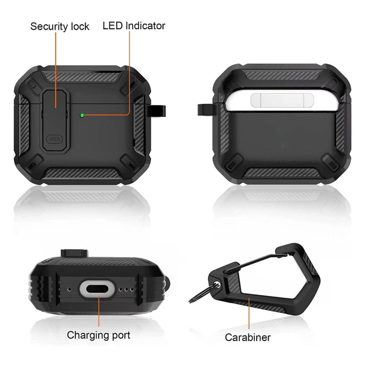 Shield Shockproof Earphone Protective Case with Hook, For AirPods 4 / AirPods 5
