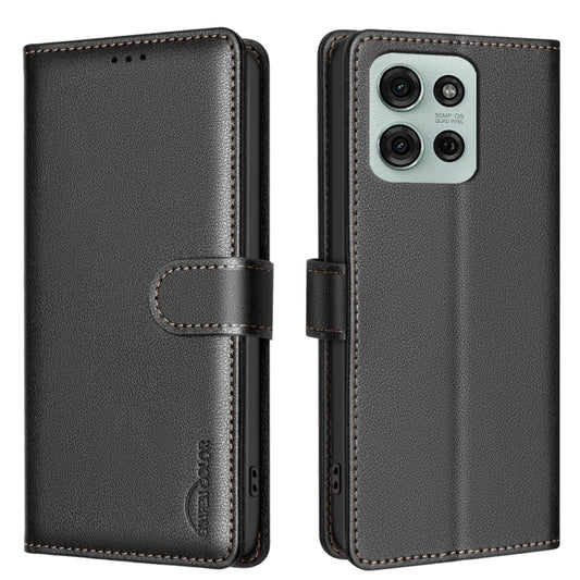 Litchi Texture RFID Anti-theft Leather Phone Case, For Motorola Moto G75 5G, For Motorola Moto G35, For Motorola Moto G55
