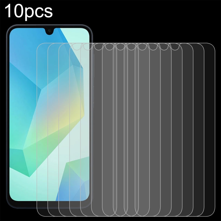 10pcs 0.26mm 9H 2.5D Tempered Glass Film, For Samsung Galaxy A16 4G