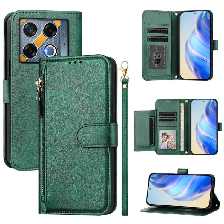 Multi-Card Slots Zipper Wallet Leather Phone Case, For Infinix Hot 50i / Smart 9, For Infinix Hot 50 Pro+ 4G, For Infinix Hot 50 4G, For Infinix Hot 50 5G, For Infinix Zero 40 4G / Zero 40 5G, For Infinix Note 40X 5G, For Infinix Note 40 5G            ...