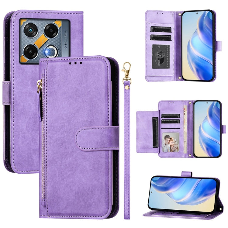 Multi-Card Slots Zipper Wallet Leather Phone Case, For Infinix Hot 50i / Smart 9, For Infinix Hot 50 Pro+ 4G, For Infinix Hot 50 4G, For Infinix Hot 50 5G, For Infinix Zero 40 4G / Zero 40 5G, For Infinix Note 40X 5G, For Infinix Note 40 5G            ...