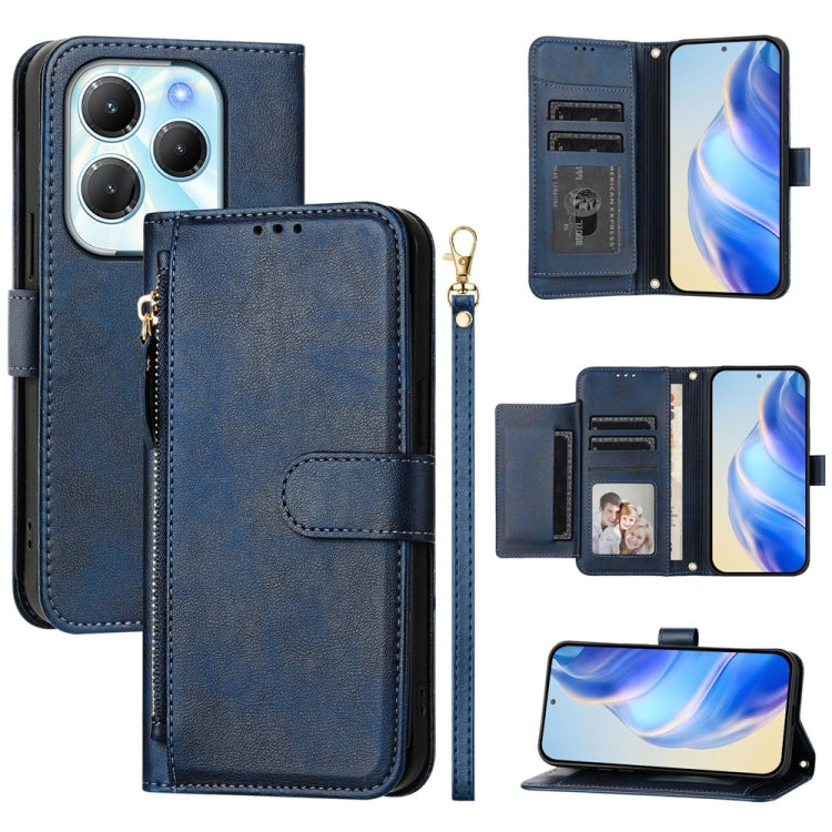 Multi-Card Slots Zipper Wallet Leather Phone Case, For Infinix Note 40 Pro / Note 40 Pro+, For Infinix Note 40 4G, For Infinix Hot 40 / Hot 40 Pro, For Infinix Zero 30 4G, For Infinix Zero 30 5G, For Infinix Hot 30 5G                                   ...
