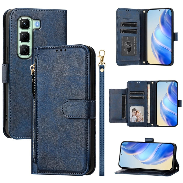 Multi-Card Slots Zipper Wallet Leather Phone Case, For Infinix Hot 50i / Smart 9, For Infinix Hot 50 Pro+ 4G, For Infinix Hot 50 4G, For Infinix Hot 50 5G, For Infinix Zero 40 4G / Zero 40 5G, For Infinix Note 40X 5G, For Infinix Note 40 5G            ...