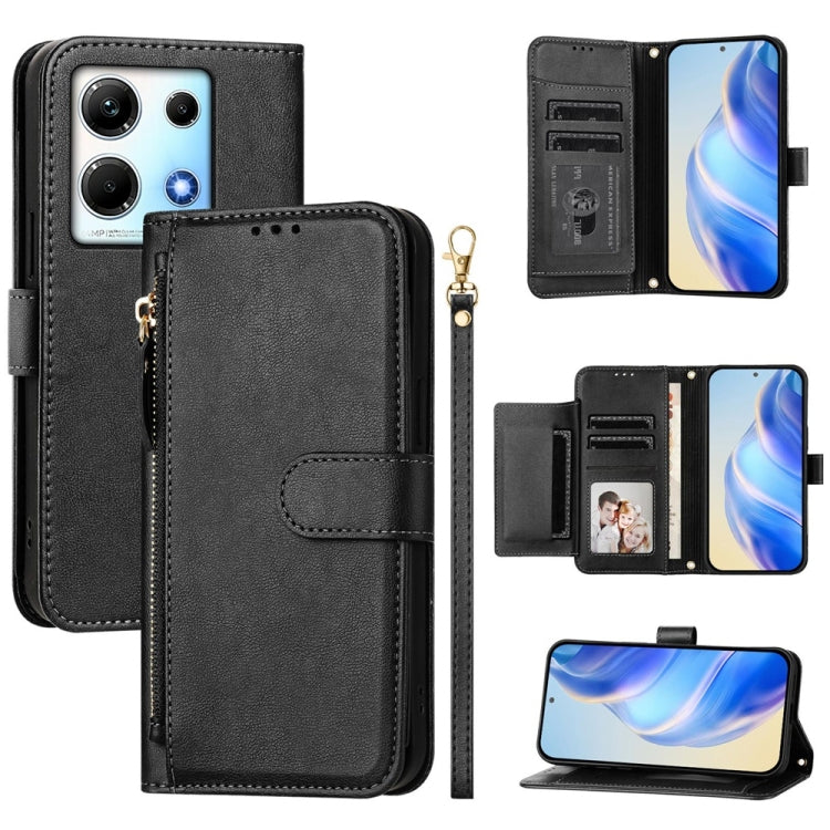 Multi-Card Slots Zipper Wallet Leather Phone Case, For Infinix Note 40 Pro / Note 40 Pro+, For Infinix Note 40 4G, For Infinix Hot 40 / Hot 40 Pro, For Infinix Zero 30 4G, For Infinix Zero 30 5G, For Infinix Hot 30 5G                                   ...