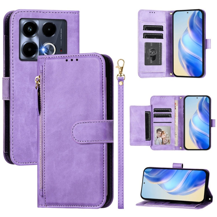 Multi-Card Slots Zipper Wallet Leather Phone Case, For Infinix Hot 50i / Smart 9, For Infinix Hot 50 Pro+ 4G, For Infinix Hot 50 4G, For Infinix Hot 50 5G, For Infinix Zero 40 4G / Zero 40 5G, For Infinix Note 40X 5G, For Infinix Note 40 5G            ...