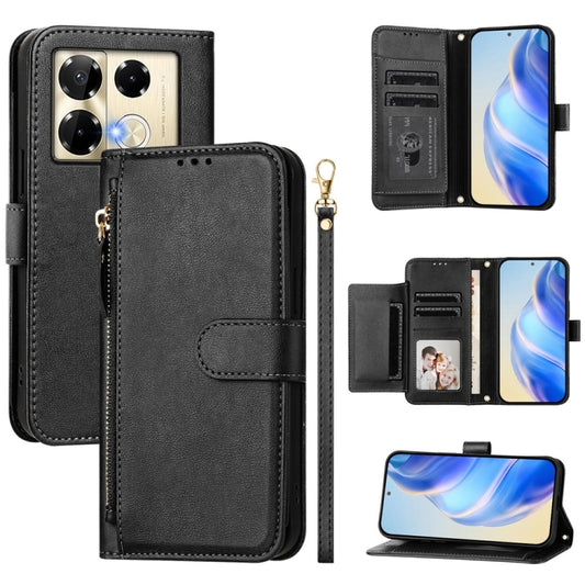 Multi-Card Slots Zipper Wallet Leather Phone Case, For Infinix Note 40 Pro / Note 40 Pro+, For Infinix Note 40 4G, For Infinix Hot 40 / Hot 40 Pro, For Infinix Zero 30 4G, For Infinix Zero 30 5G, For Infinix Hot 30 5G                                   ...
