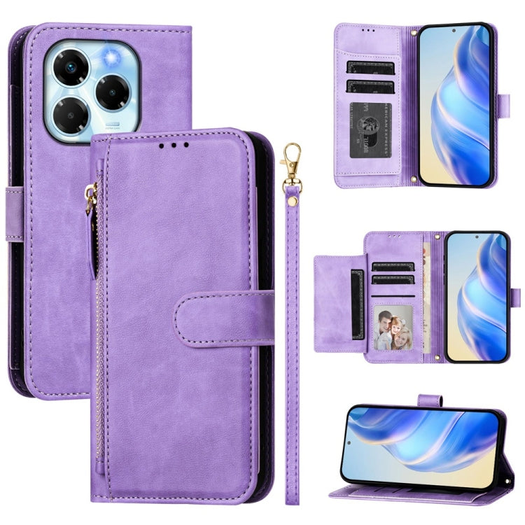 Multi-Card Slots Zipper Wallet Leather Phone Case, For Infinix Hot 50i / Smart 9, For Infinix Hot 50 Pro+ 4G, For Infinix Hot 50 4G, For Infinix Hot 50 5G, For Infinix Zero 40 4G / Zero 40 5G, For Infinix Note 40X 5G, For Infinix Note 40 5G            ...