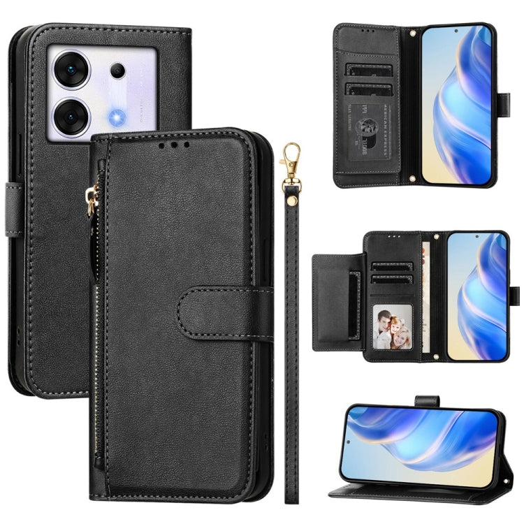 Multi-Card Slots Zipper Wallet Leather Phone Case, For Infinix Note 40 Pro / Note 40 Pro+, For Infinix Note 40 4G, For Infinix Hot 40 / Hot 40 Pro, For Infinix Zero 30 4G, For Infinix Zero 30 5G, For Infinix Hot 30 5G                                   ...